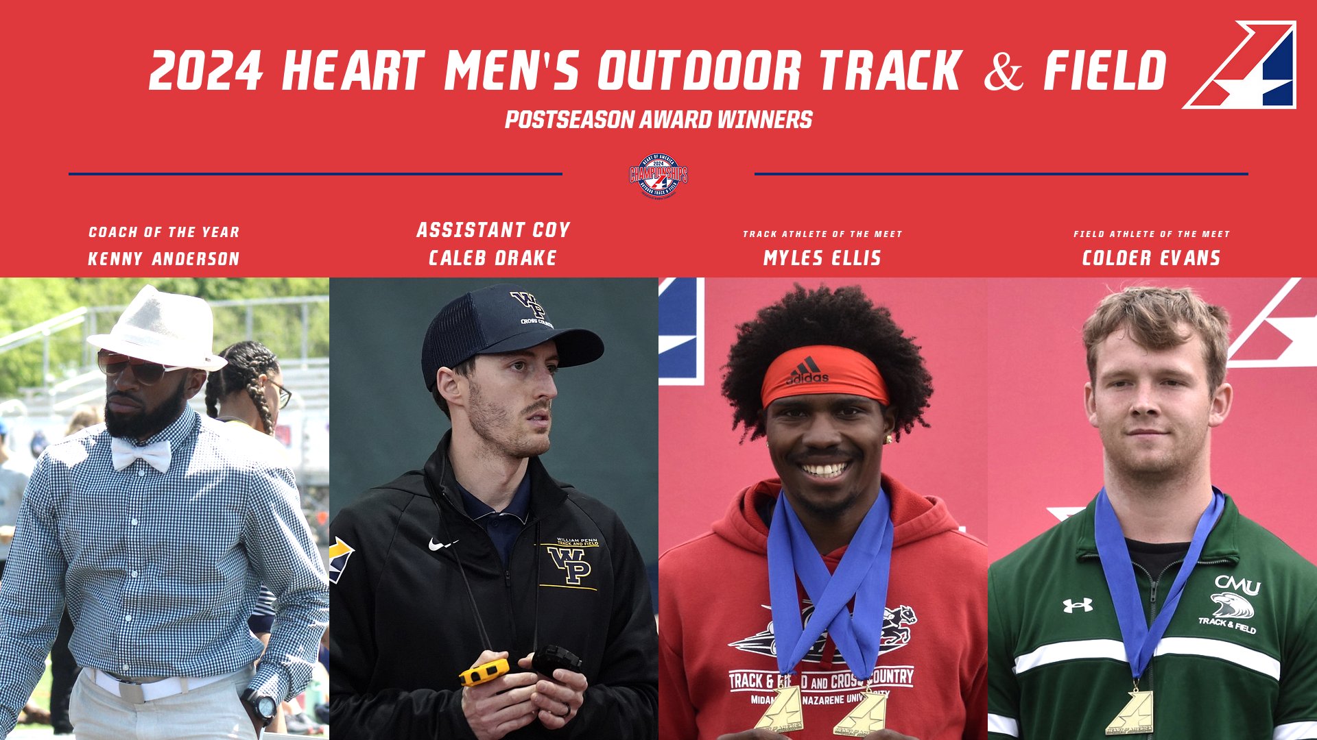 2024 Heart Men’s Outdoor Track & Field Postseason Award Winners Announced