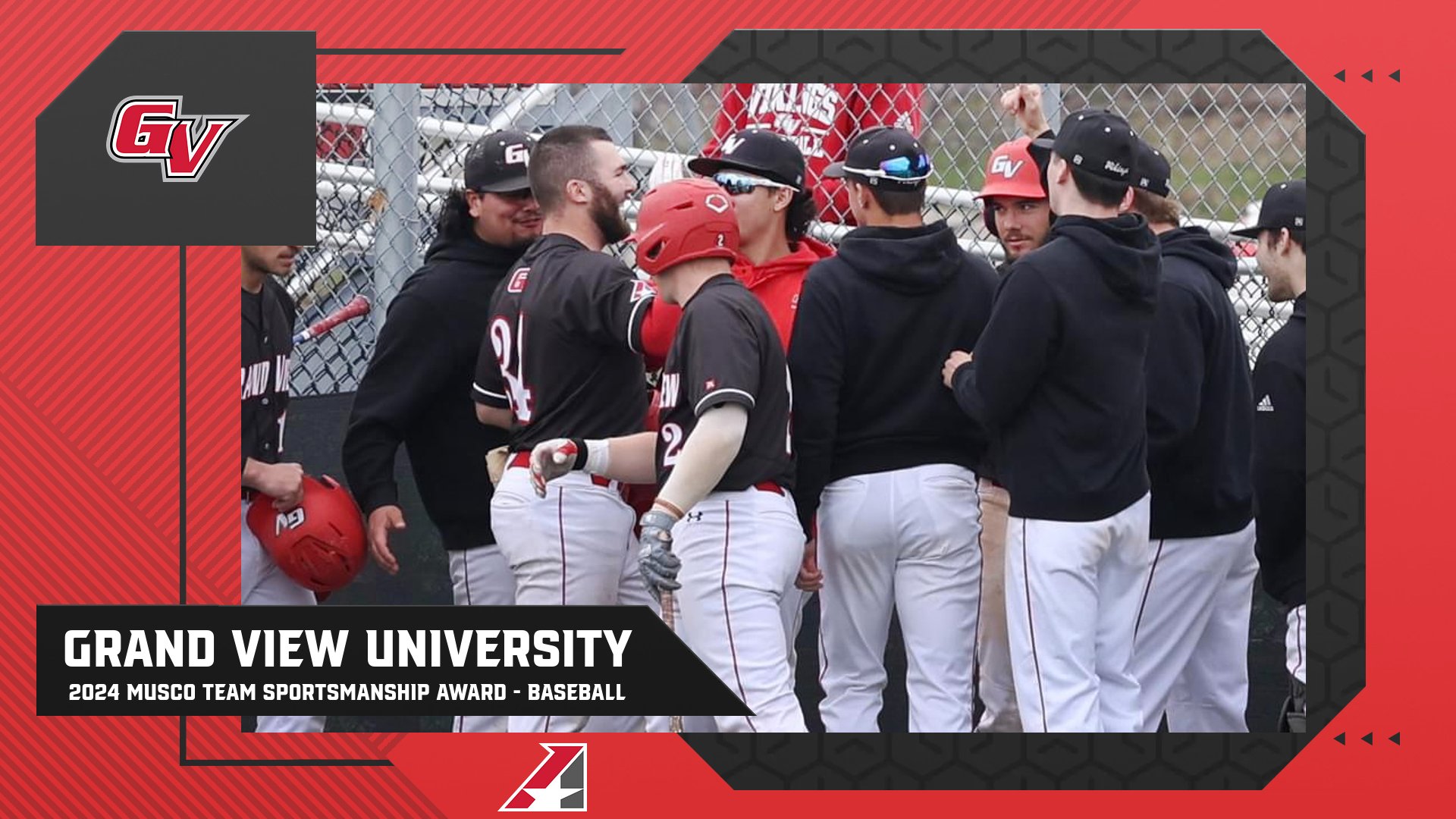 Grand View Baseball Selected Musco Team Sportsmanship Award Recipient