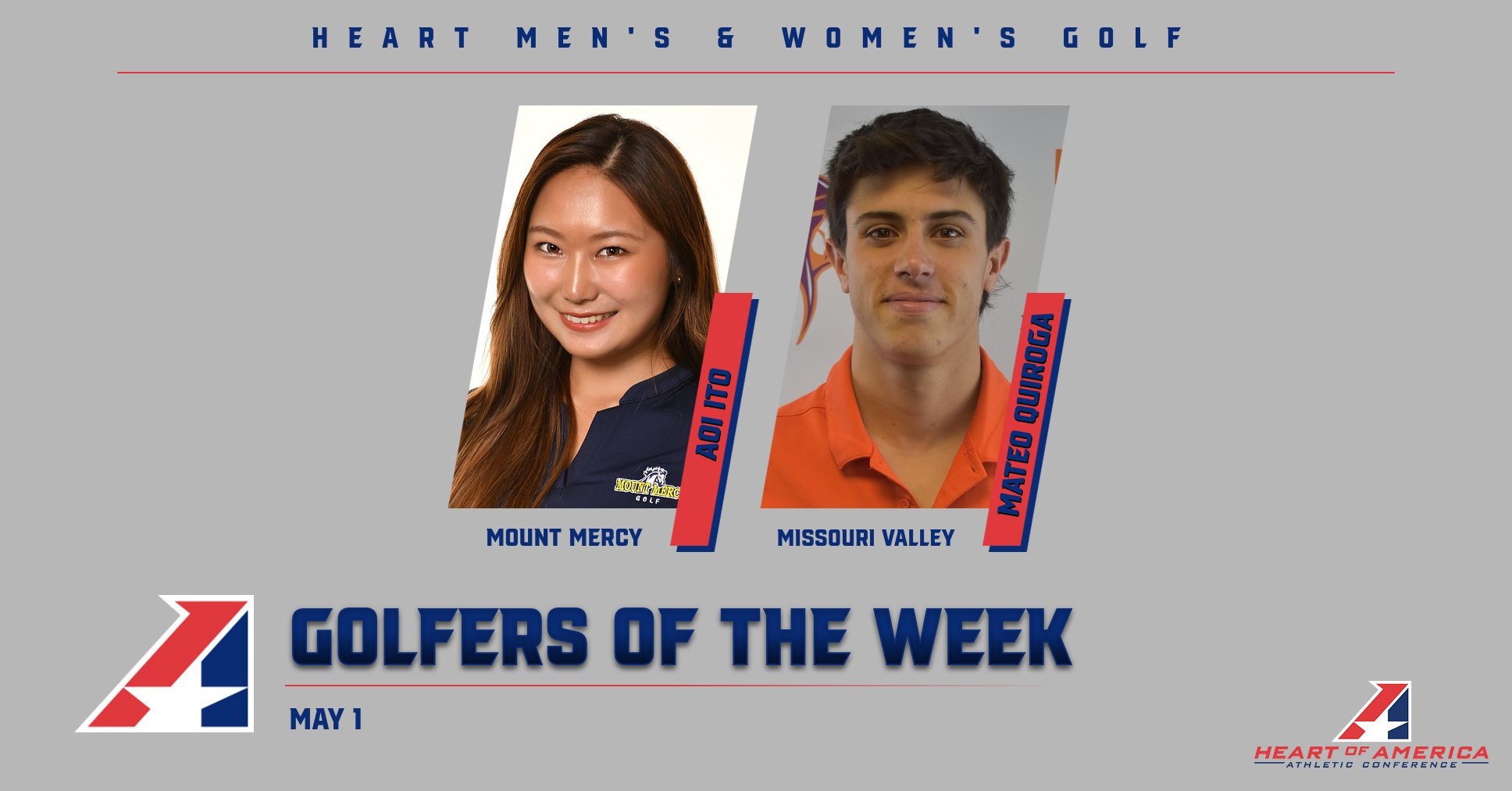 Quiroga, Ito Collect Heart Men’s and Women’s Golfer of the Week Awards