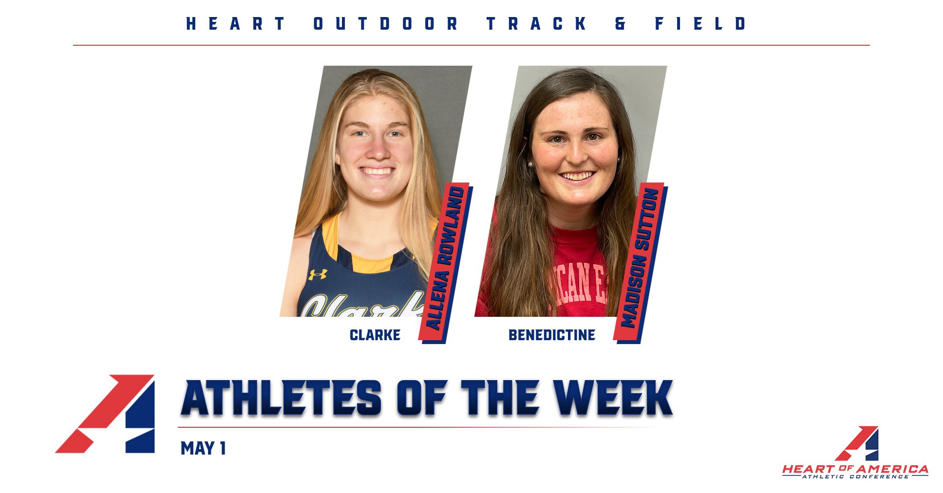 Final Heart Women’s Outdoor Track & Field Athletes of the Week of 2023 Announced