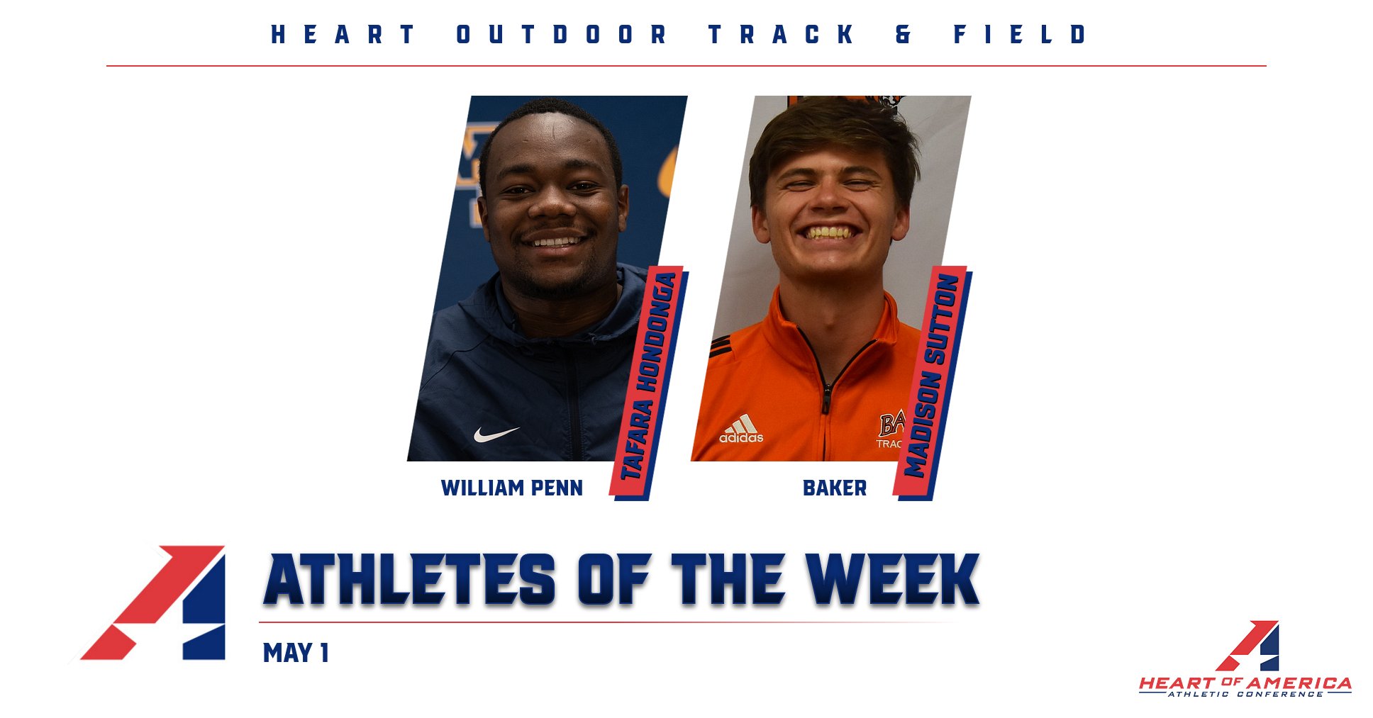 Final Heart Men’s Outdoor Track & Field Athletes of the Week of 2023 Announced