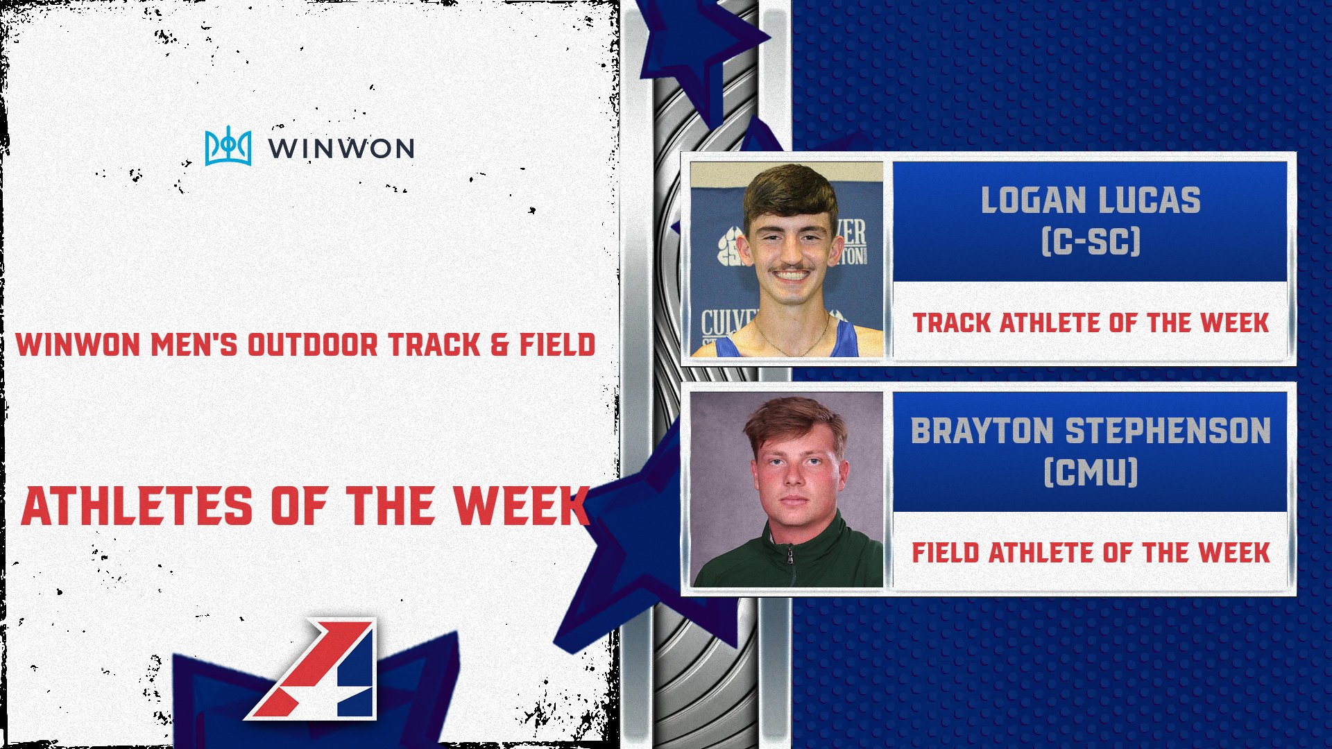 WinWon Men’s Outdoor Track & Field Athletes of the Week Announced – March 25