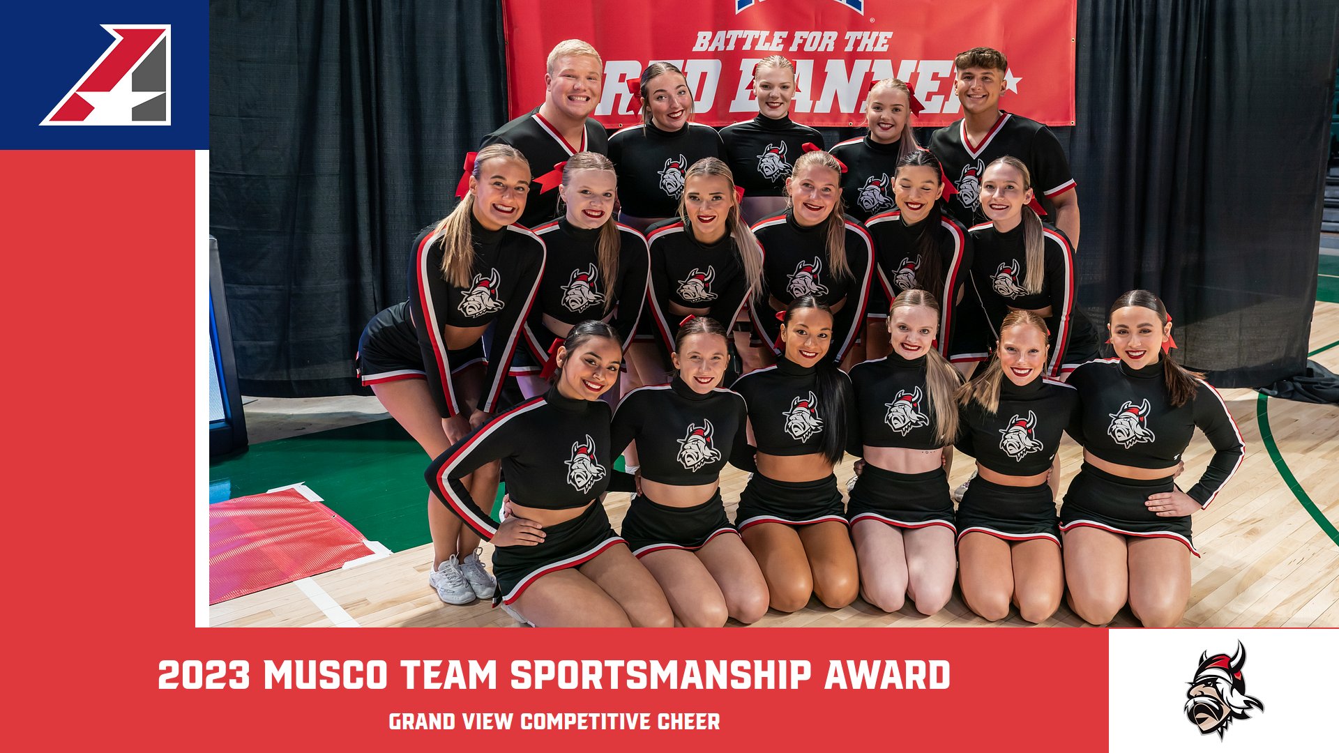 Grand View Competitive Cheer Selected 2023 Musco Team Sportsmanship Award Winners