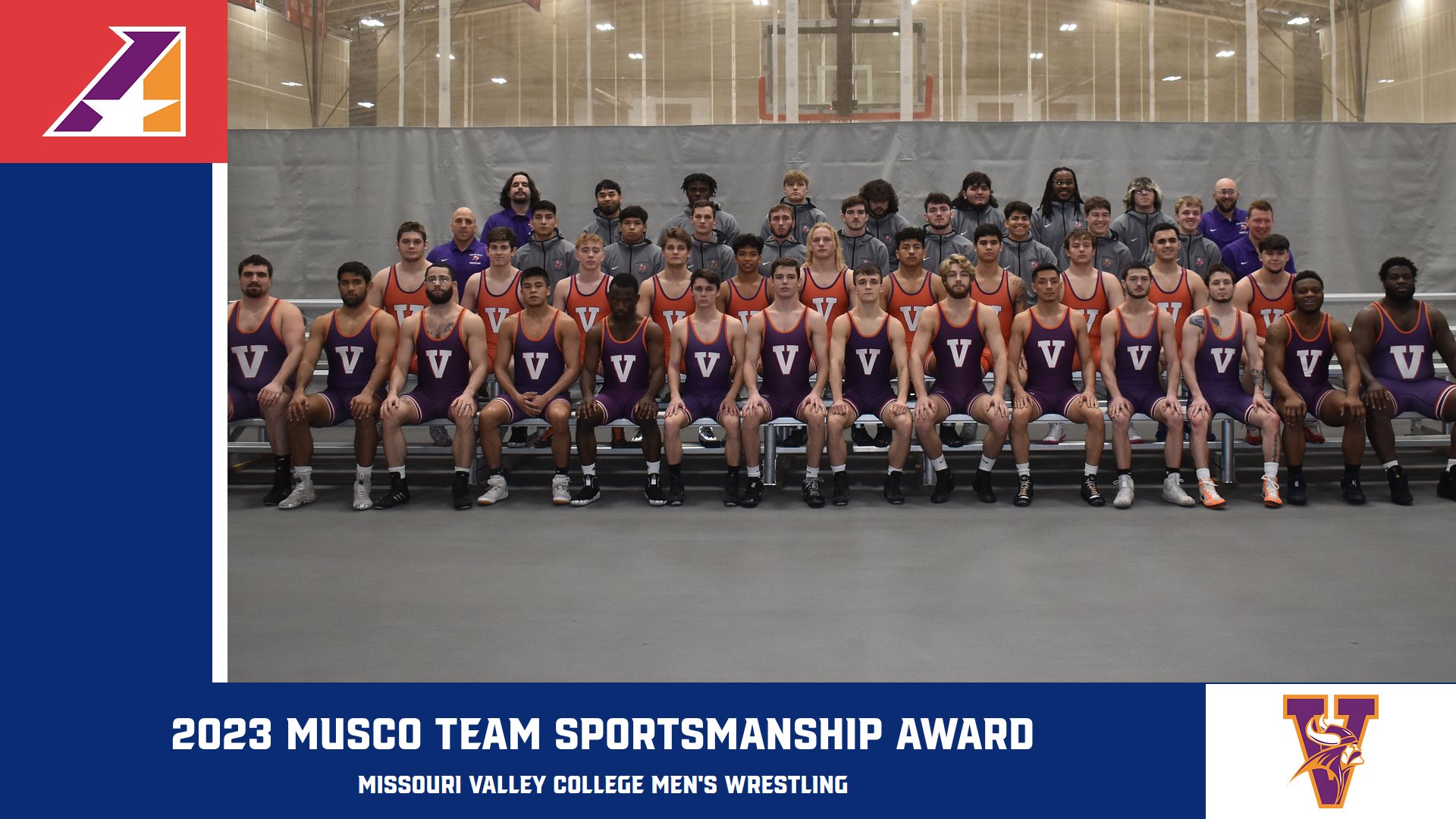 Missouri Valley Men’s Wrestling Named 2023 Musco Team Sportsmanship Award Winners for Second-Straight Season