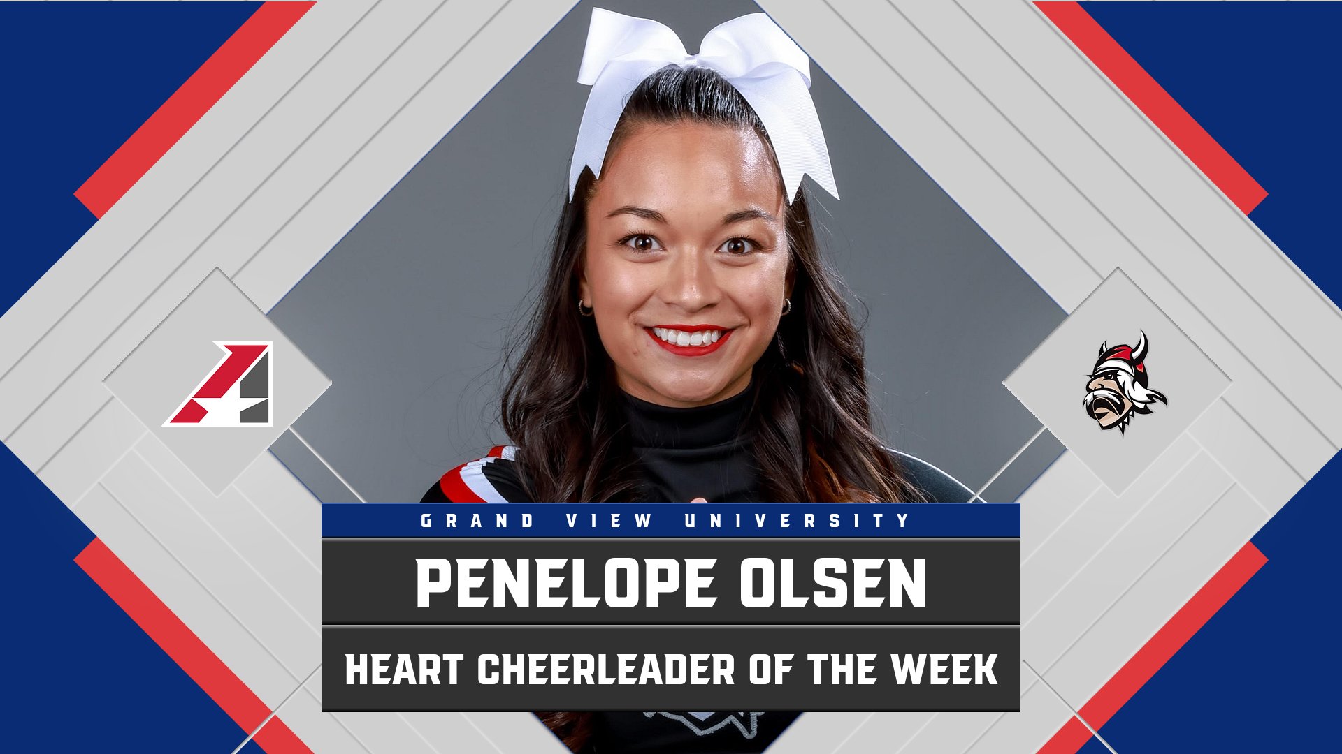 Grand View’s Penelope Olsen Earns First-Ever Heart Cheerleader of the Week Award