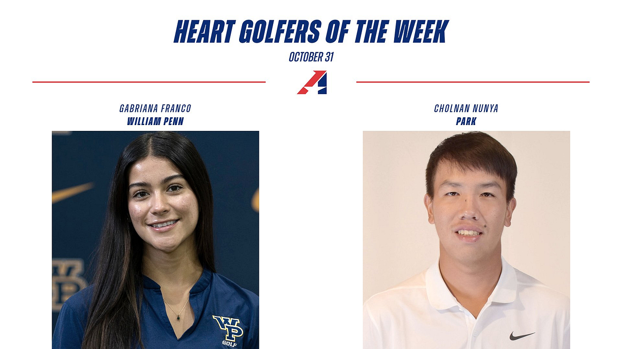 Franco of WPU, Nunya of Park Earn Final Heart Golfers of the Week of Fall Season