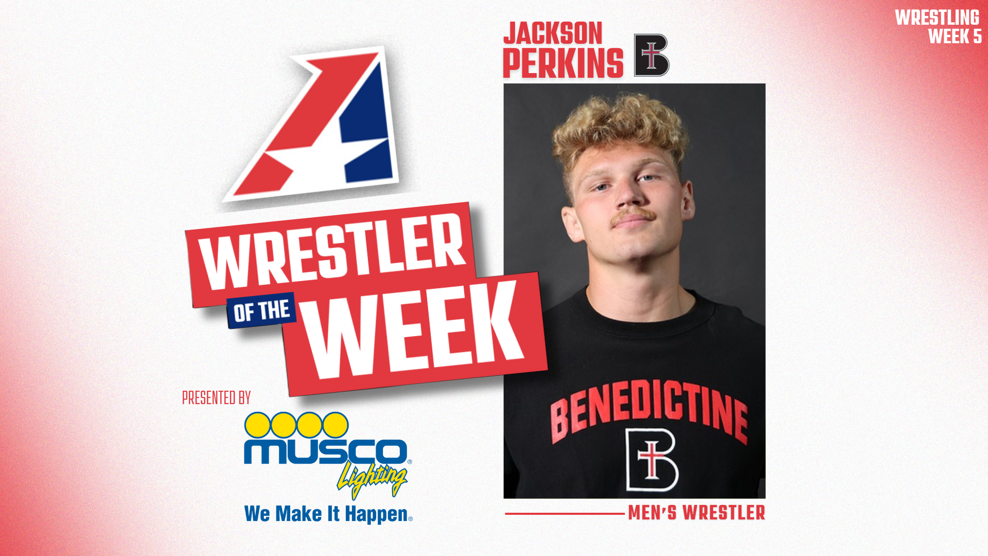 Jackson Perkins Selected Heart Men’s Wrestler of the Week