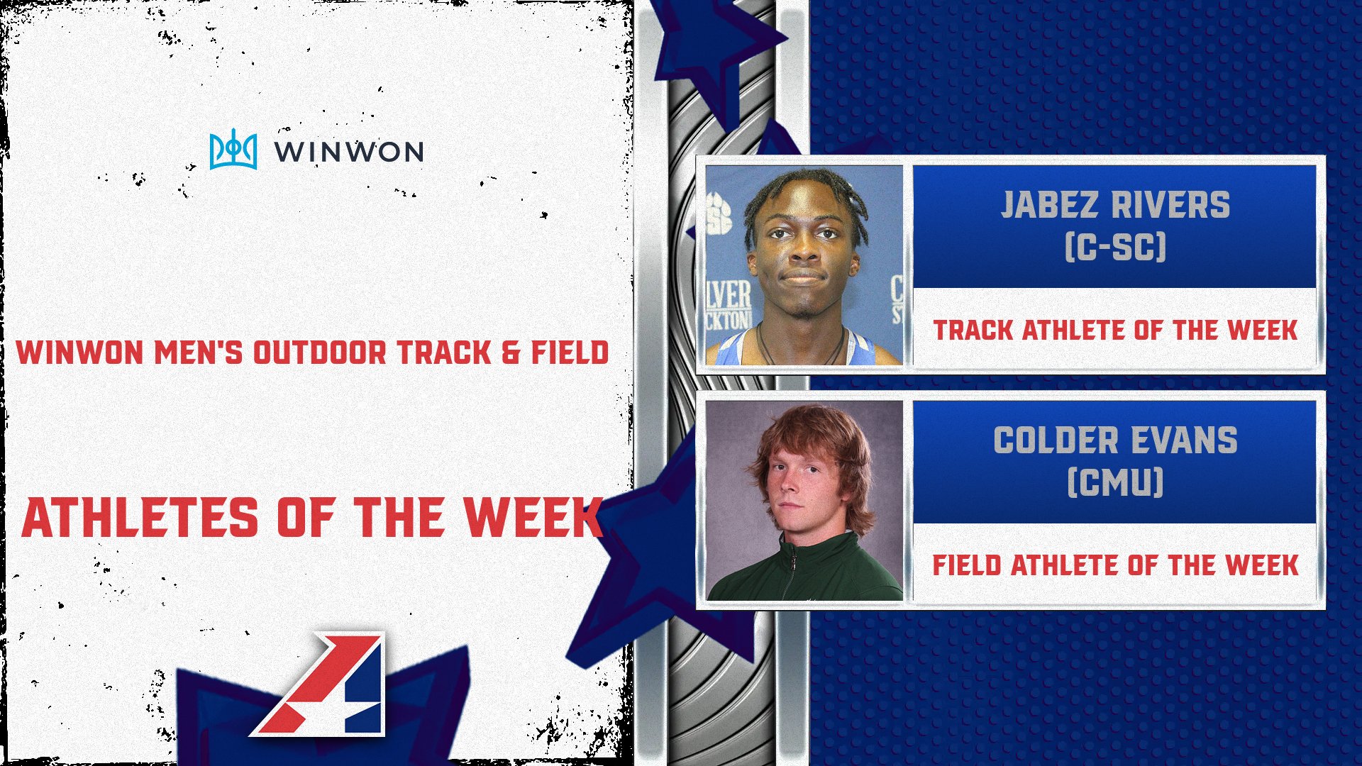First WinWon Men’s Outdoor Track & Field Athletes of the Week of 2024 Announced