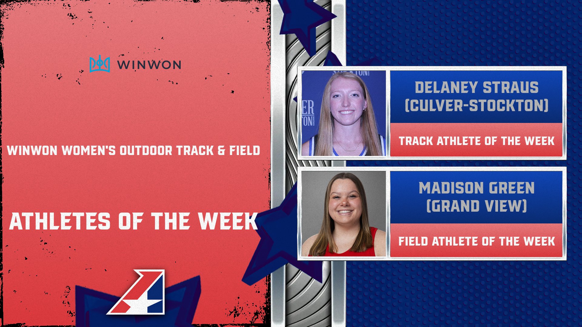 Delaney Straus, Madison Green Selected WinWon Women&rsquo;s Outdoor Track &amp; Field Athletes of the Week