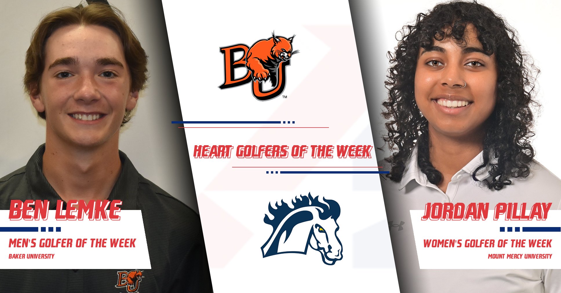 Heart Men’s and Women’s Golfer Awards of the Week Announced