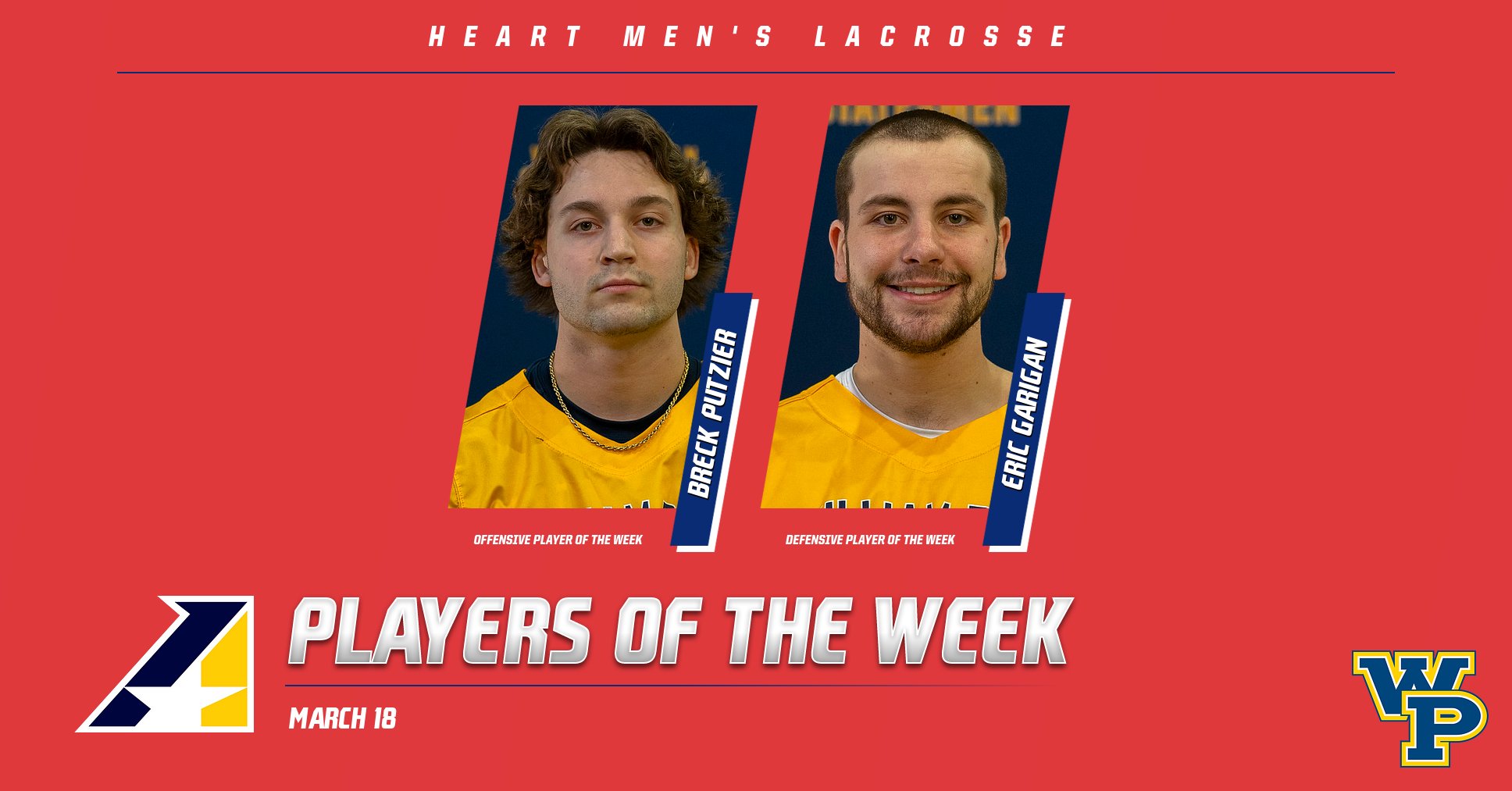 No. 4 William Penn Sweeps Heart Men&rsquo;s Lacrosse Weekly Awards