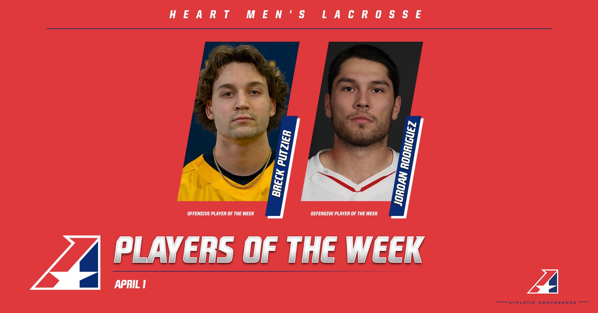 Heart Men’s Lacrosse Players of the Week Announced – April 1