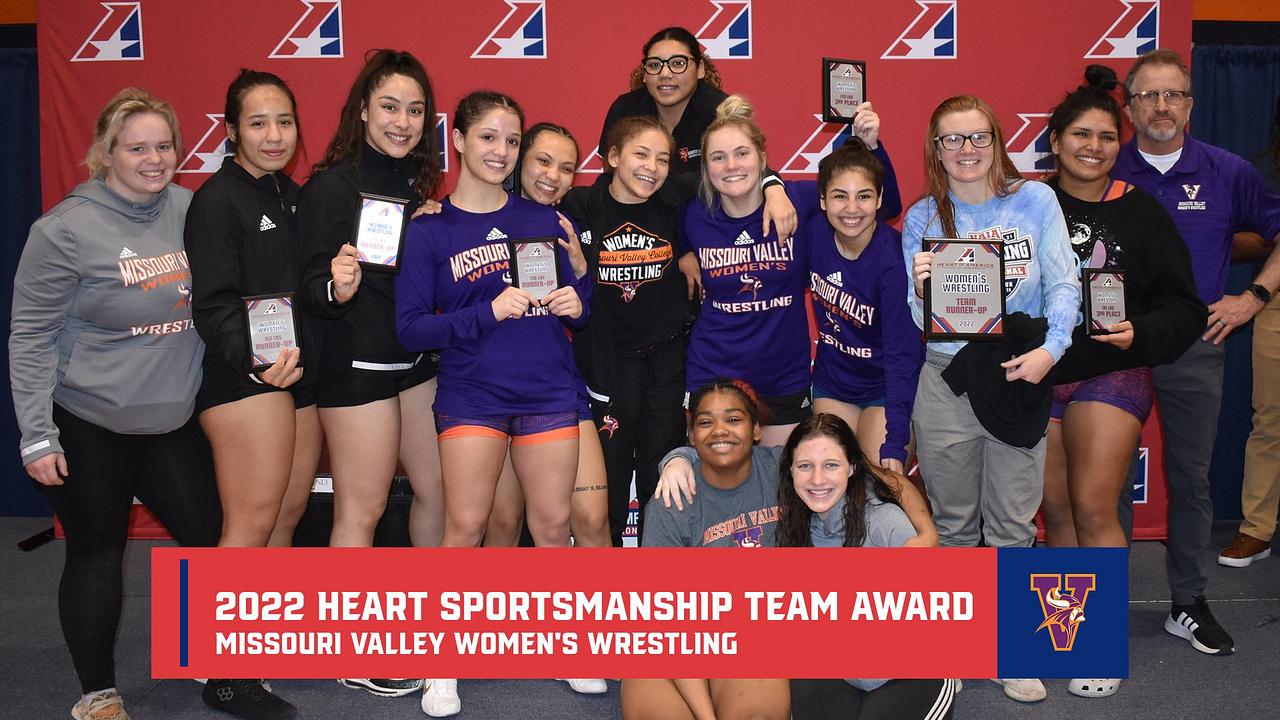 Missouri Valley Women&rsquo;s Wrestling Selected for Heart Sportsmanship Team Award