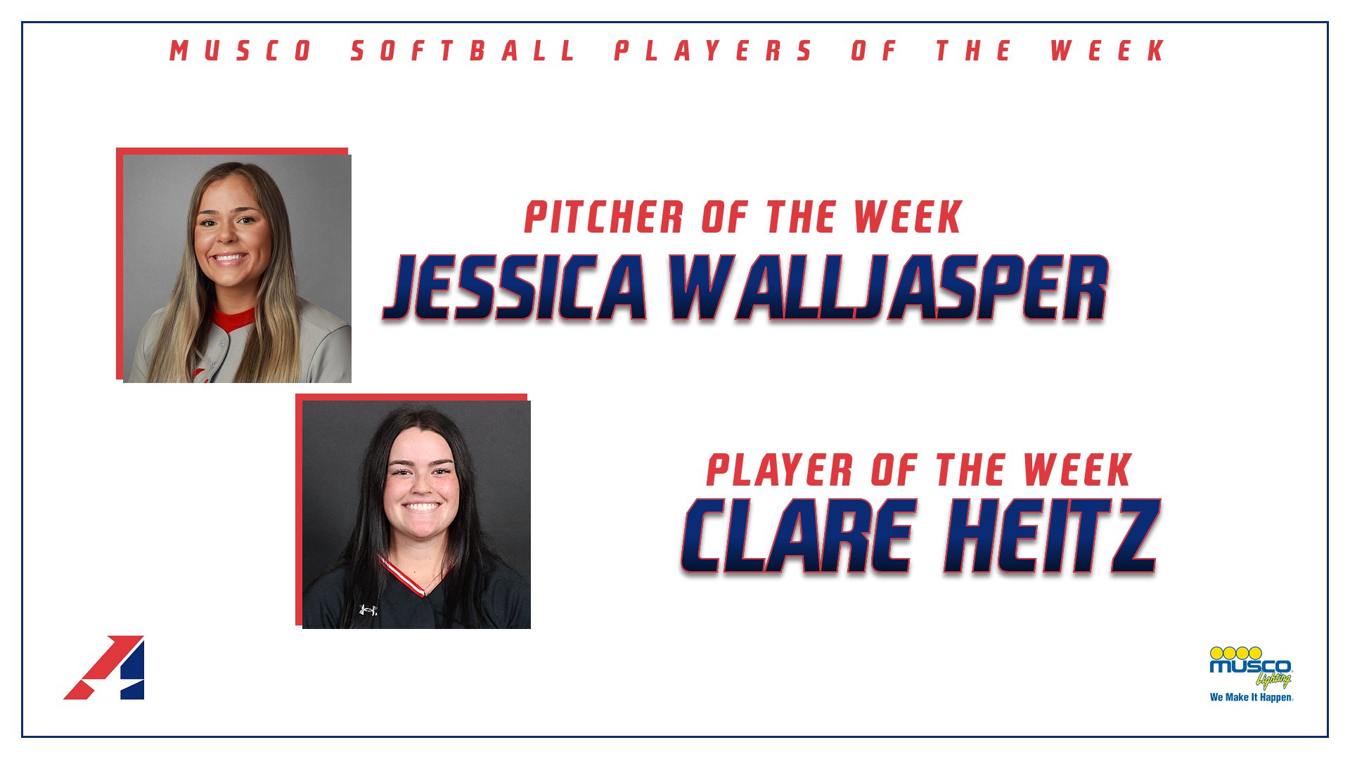 Musco Softball Players of the Week Announced