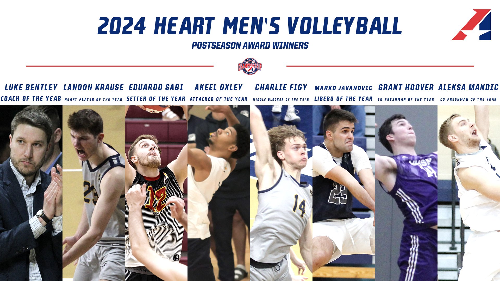 2024 Heart Men's Volleyball All-Conference Teams Announced