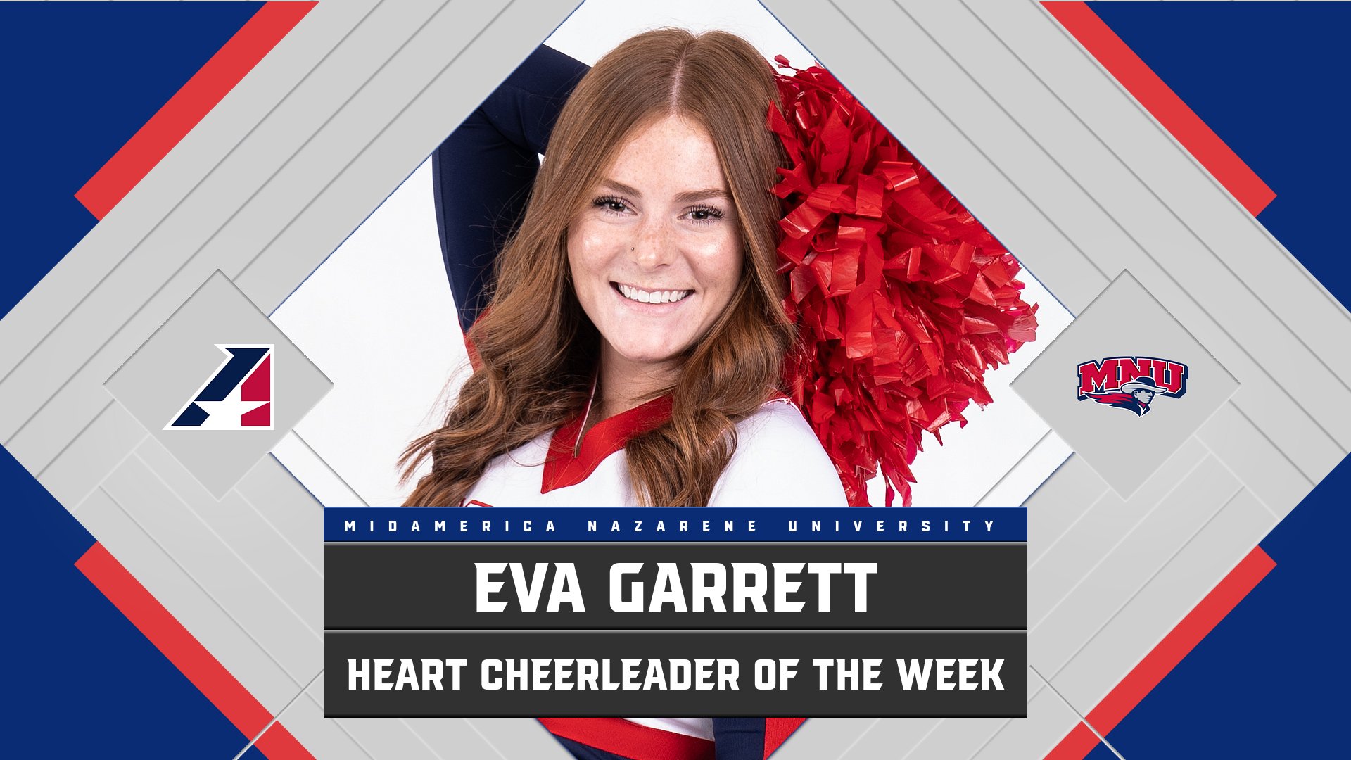 Eva Garrett of MidAmerica Nazarene Garners Heart Cheerleader of the Week