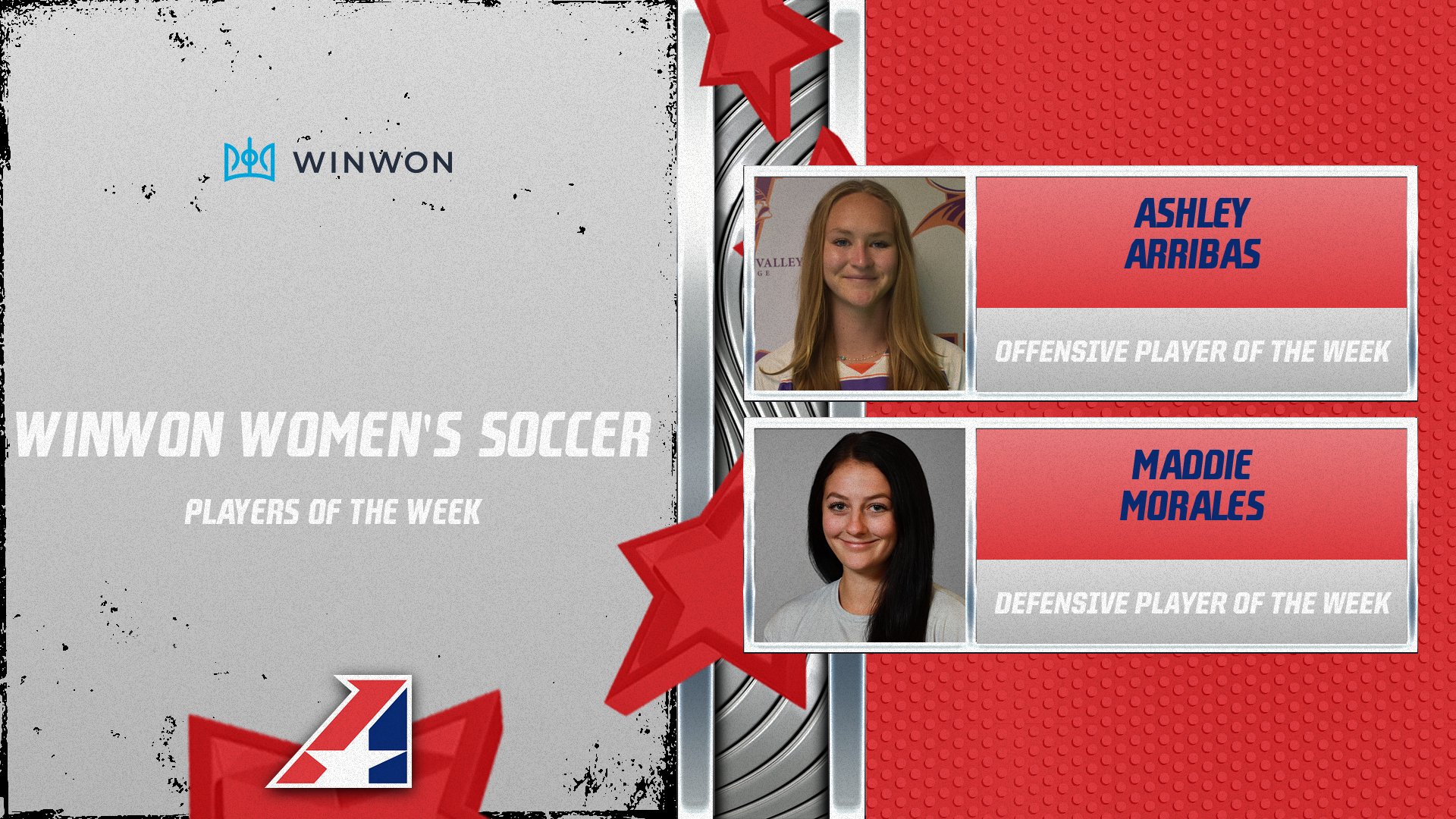 Two First Time Winners This Season Highlight WinWon Women’s Soccer Players of the Week
