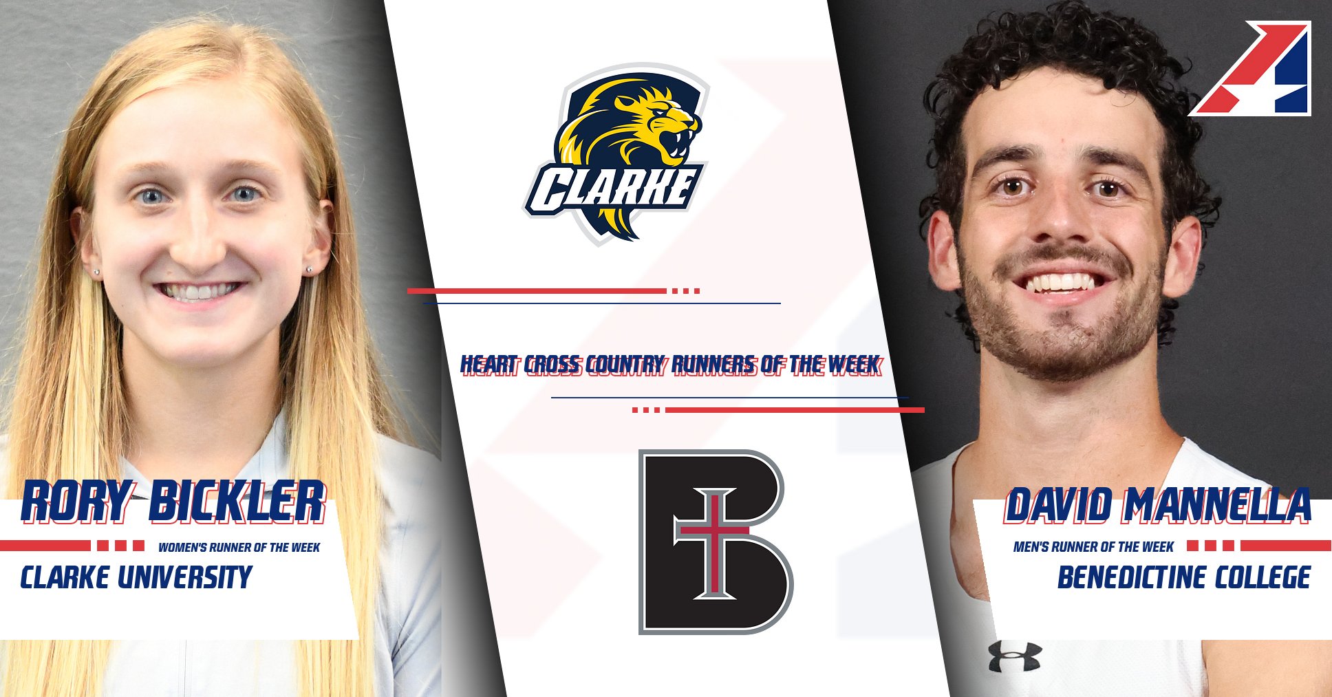 Bickler Earns Back-to-Back, Mannella Selected for Third Heart Runner of the Week Awards