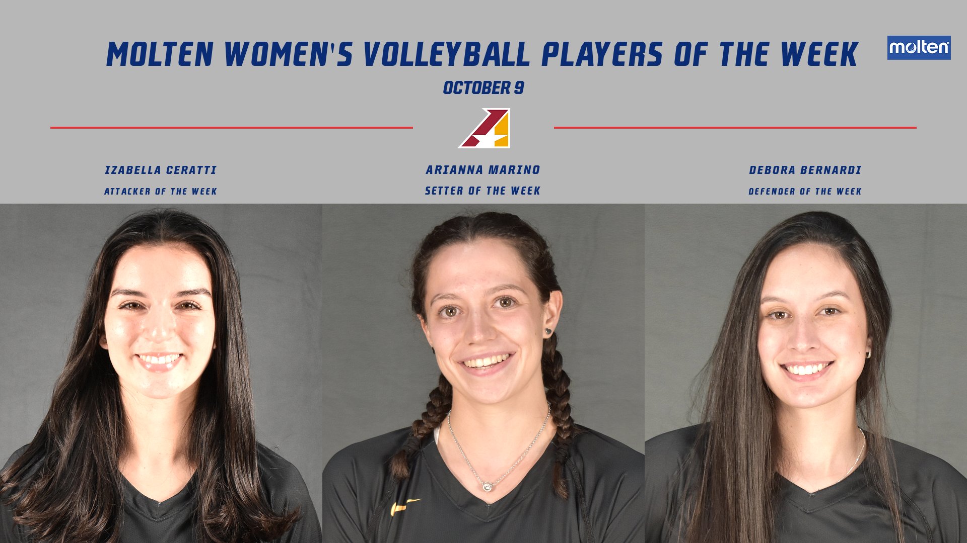 No. 8 ranked Park Sweeps Molten Women’s Volleyball Player of the Week Awards