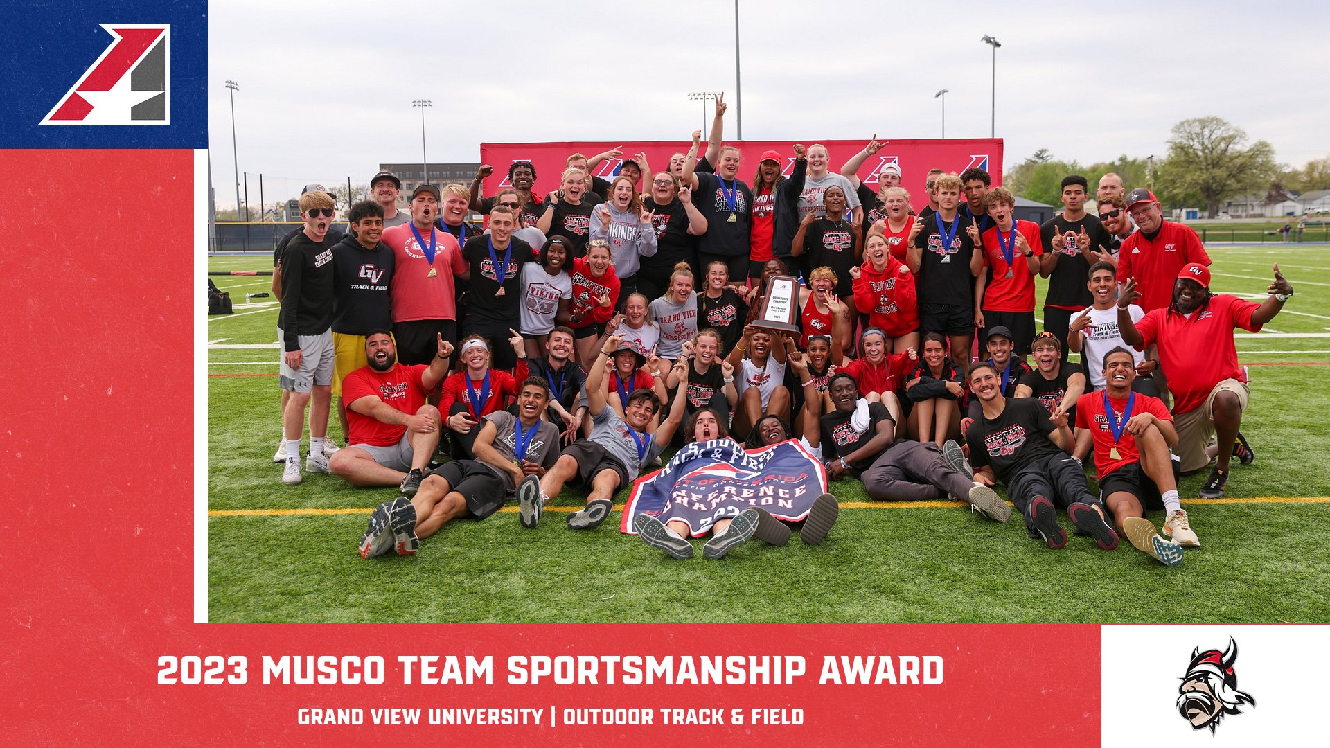 Grand View University Selected 2023 Musco Team Sportsmanship Award for Outdoor Track &amp; Field
