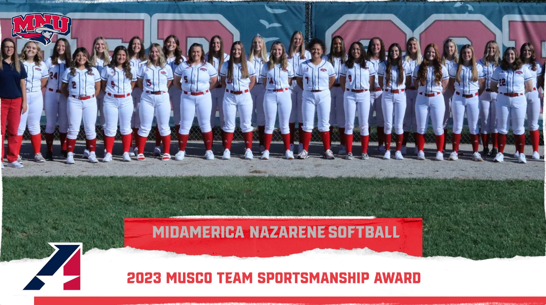 MidAmerica Nazarene Selected 2023 Musco Team Sportsmanship Award for Sport of Softball