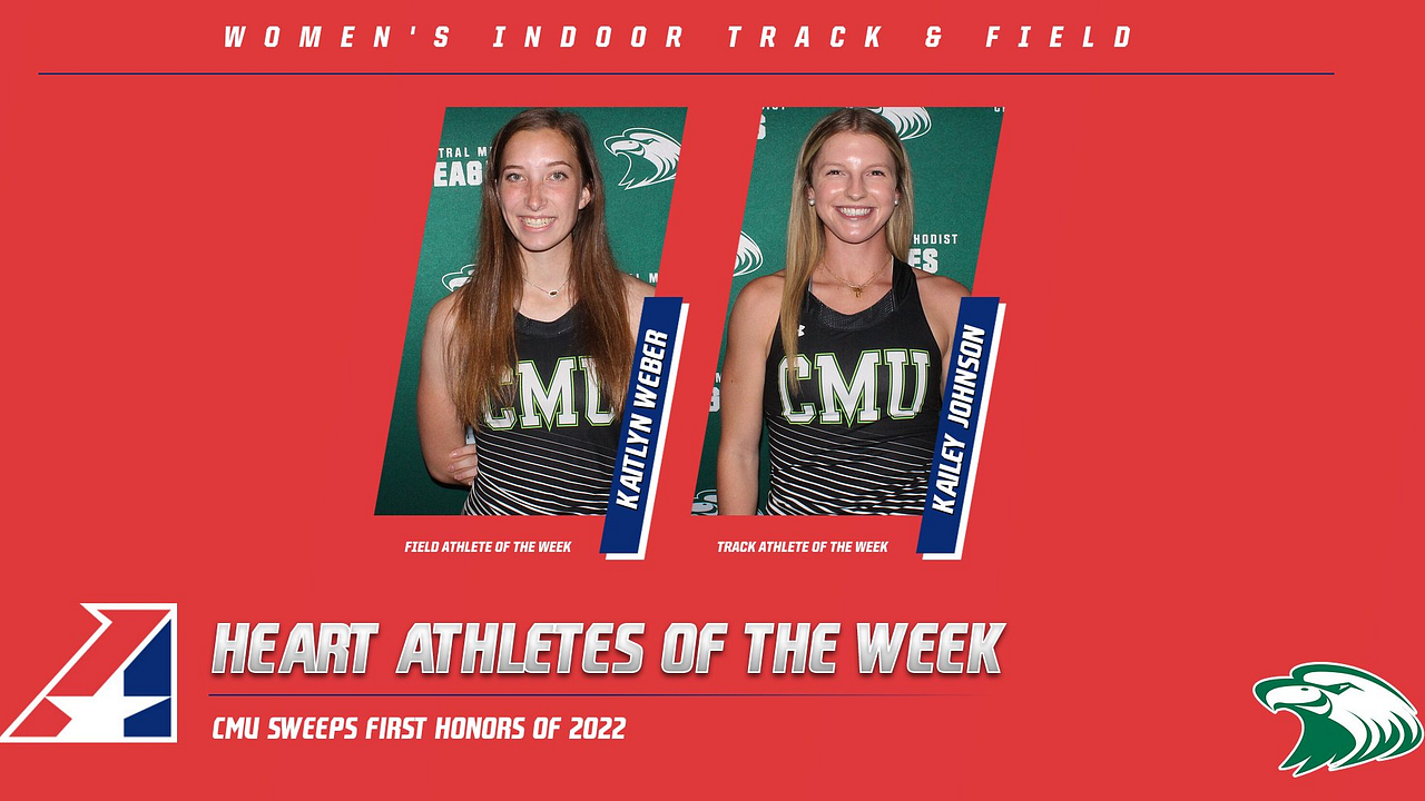 CMU Sweeps First Heart Women’s Indoor Track & Field Weekly Awards