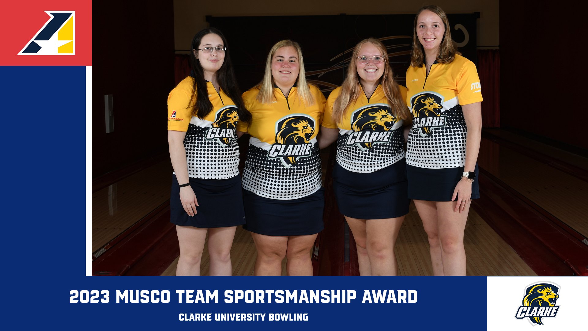 Clarke University Bowling Earns 2023 Musco Team Sportsmanship Award