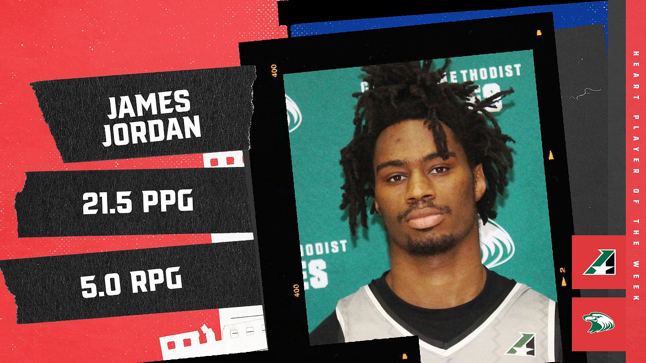 James Jordan of CMU Picks Up Heart Men’s Basketball Player of the Week