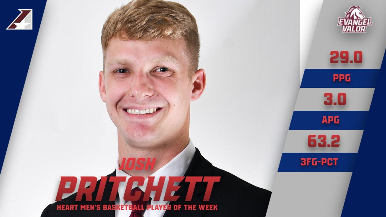 Josh Pritchett of No. 18 ranked Evangel, Earns Second Heart Player of the Week Award of the Season