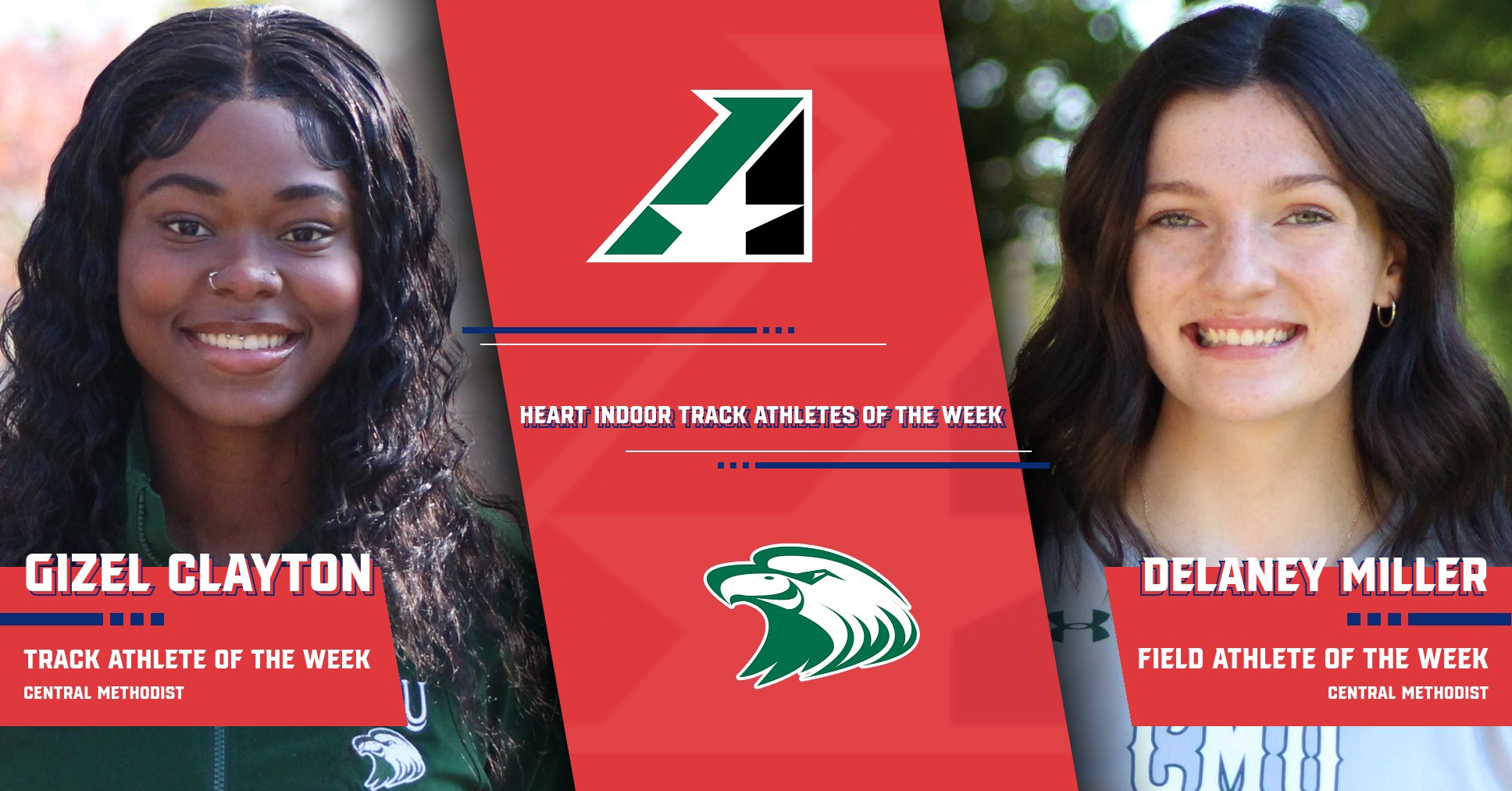 CMU Sweeps First Heart Women’s Indoor Track & Field Athlete of the Week Awards