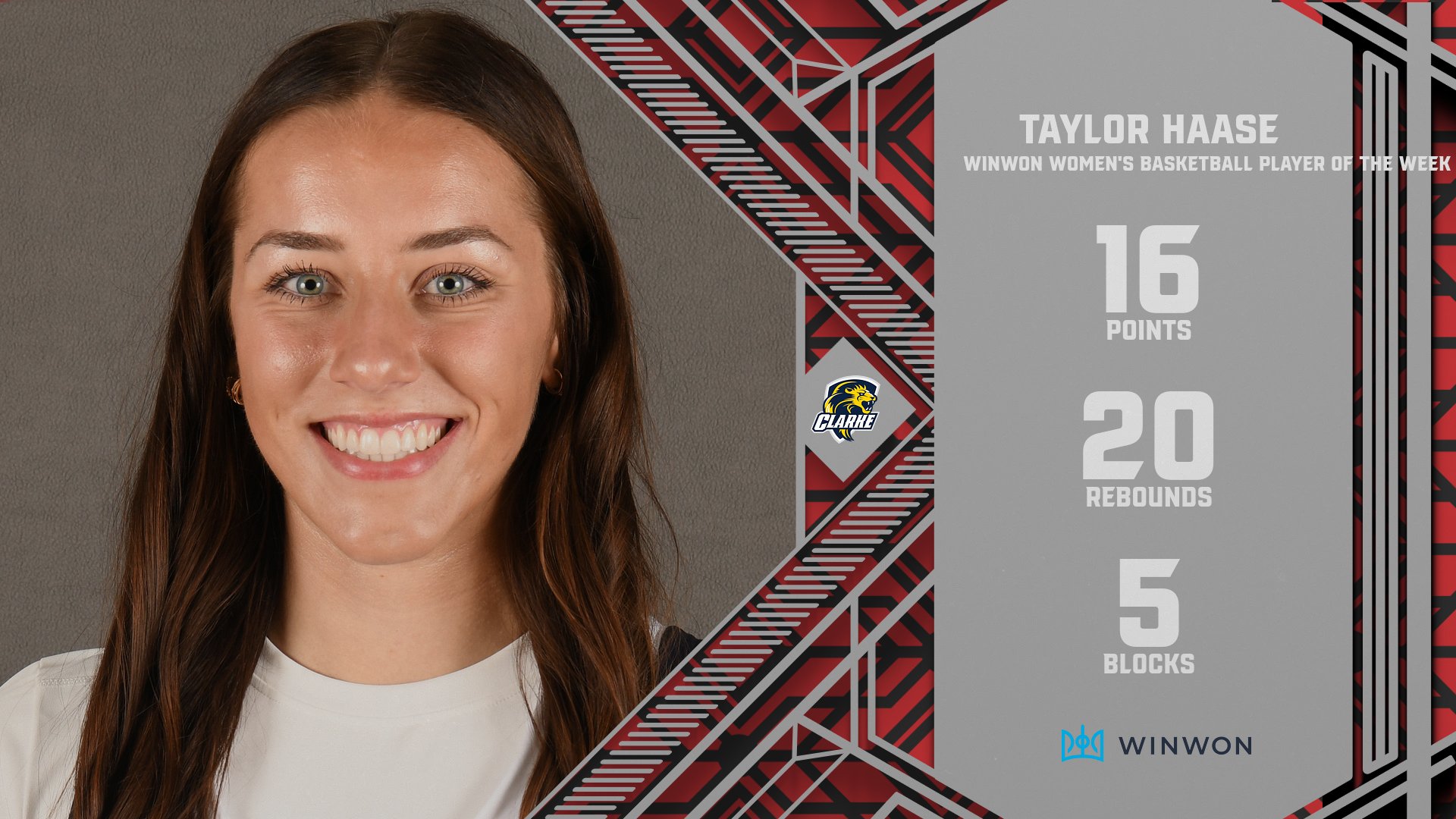 Taylor Haase Selected Back-to-Back WinWon Women’s Basketball Player of the Week