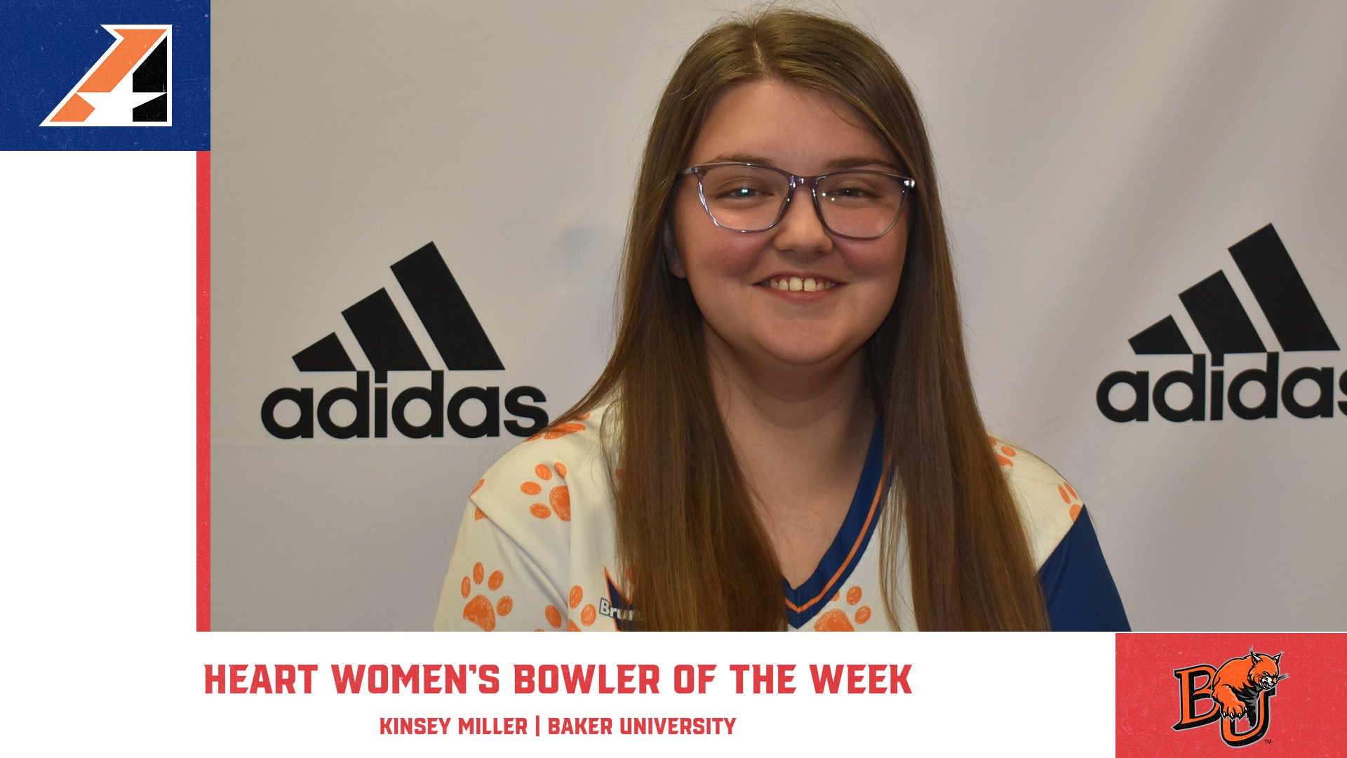Baker&rsquo;s Kinsey Miller Earns Third-Straight Heart Women&rsquo;s Bowler of the Week
