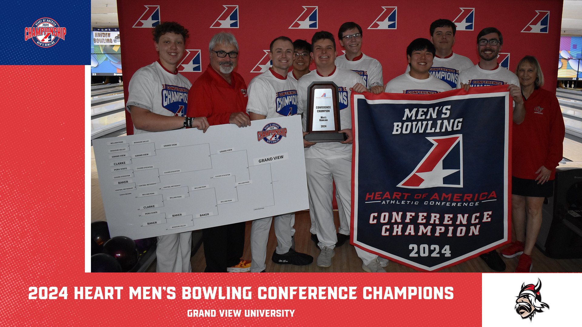 Grand View University Wins 2024 Heart Men’s Bowling Conference Championship