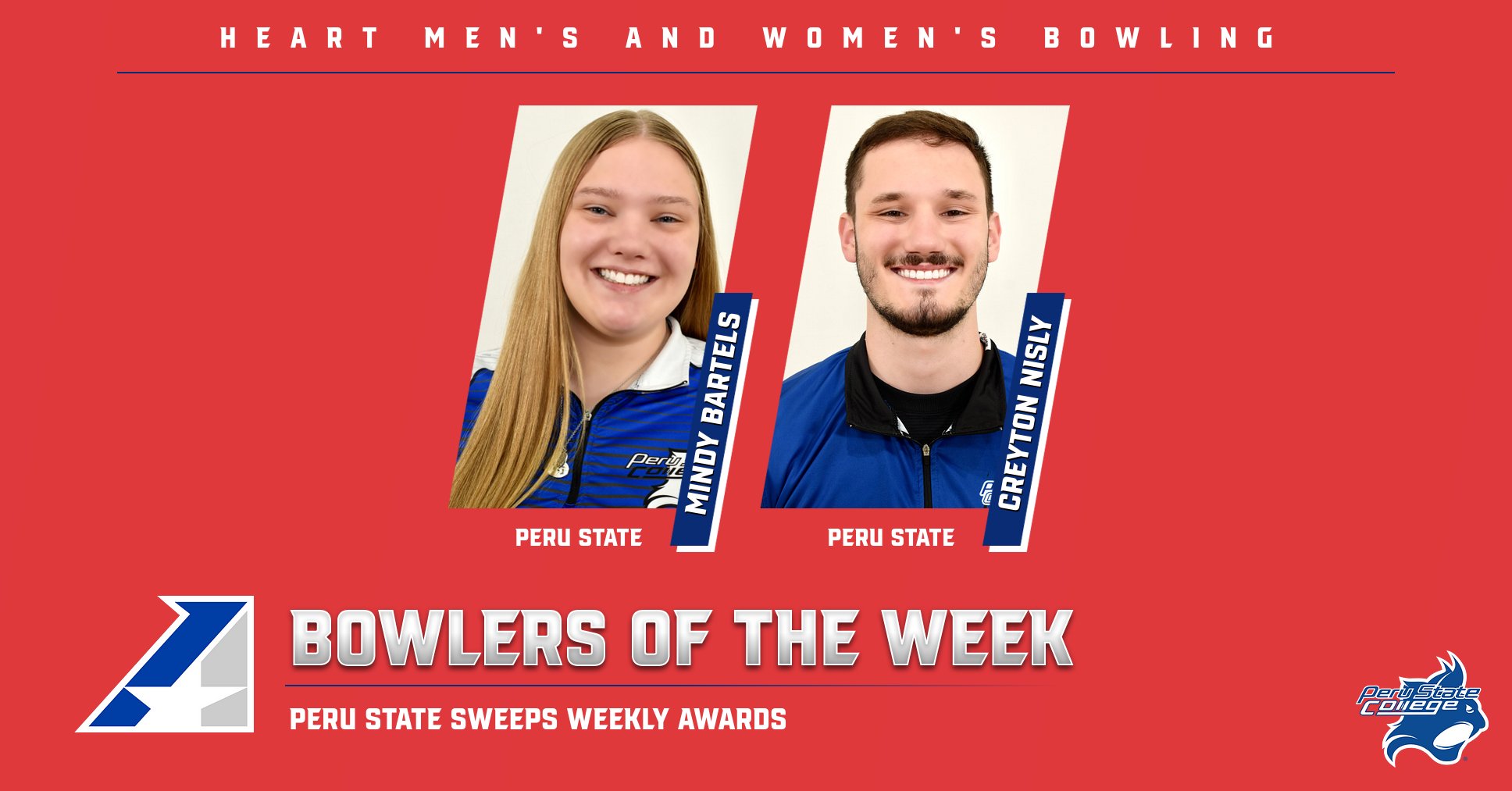Peru State Sweeps Heart Bowler of the Week Awards