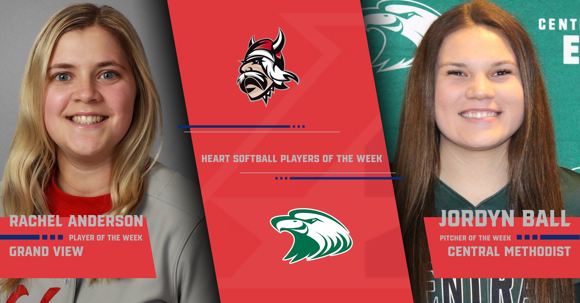 Two First Time Winners in 2023 Highlight Heart Softball Players of the Week