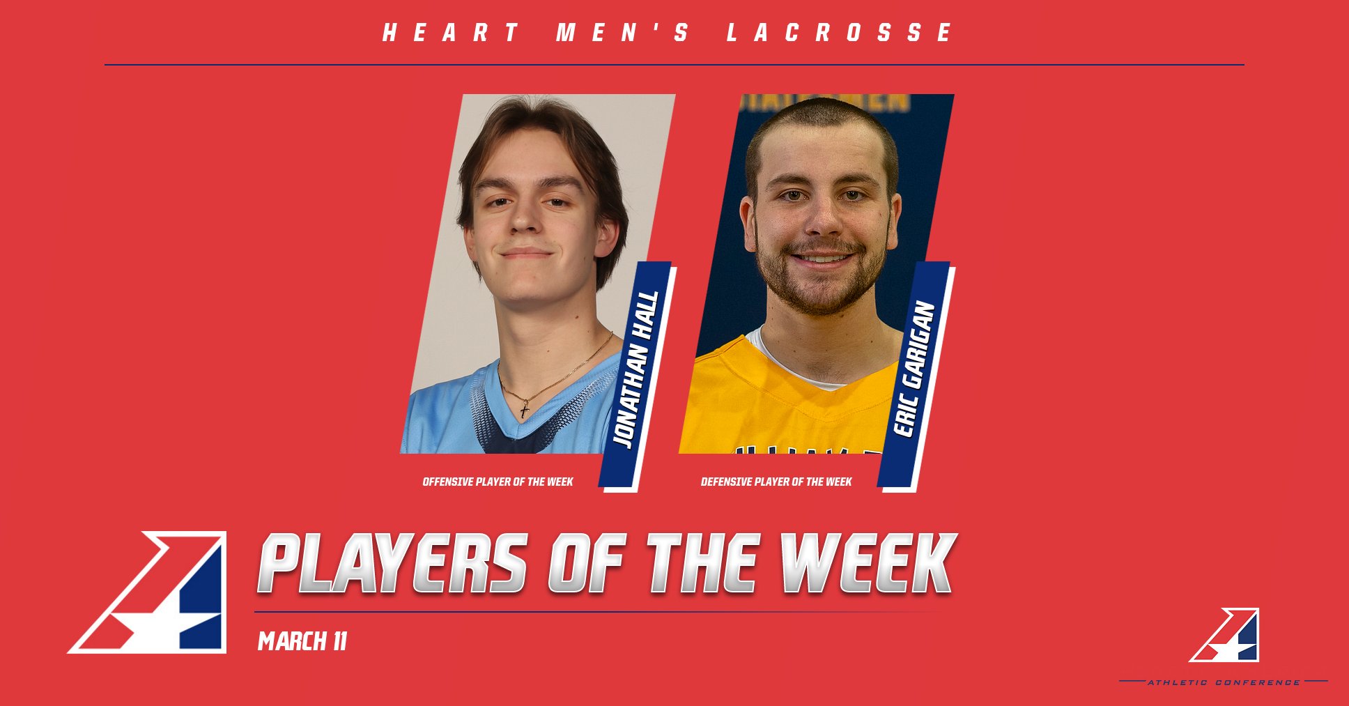 Heart Men’s Lacrosse Weekly Awards Announced – March 11