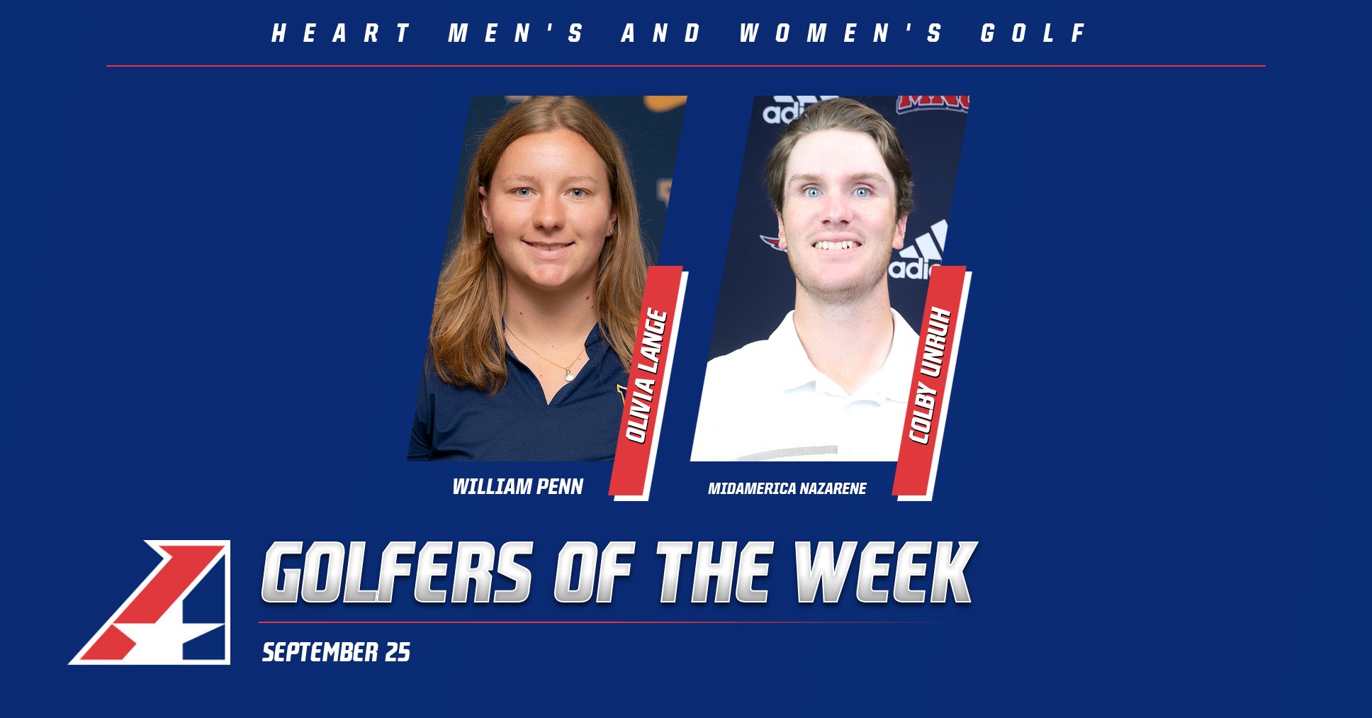 First Heart Men’s and Women’s Golfer of the Week Awards of the Season Announced