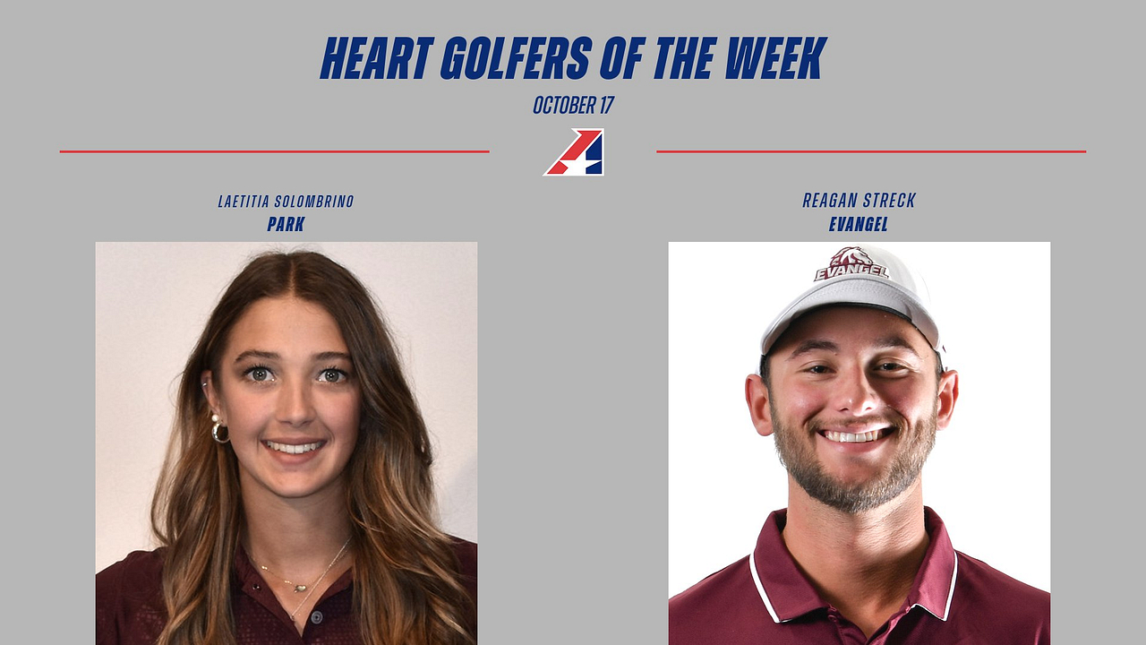 Solombrino Earns Third Heart Women&rsquo;s Golfer of the Week, Streck Named Heart Men&rsquo;s Golfer of the Week