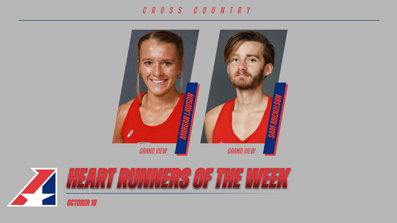 Grand View Sweeps Heart Runner of the Week Honors for Second Time in 2022