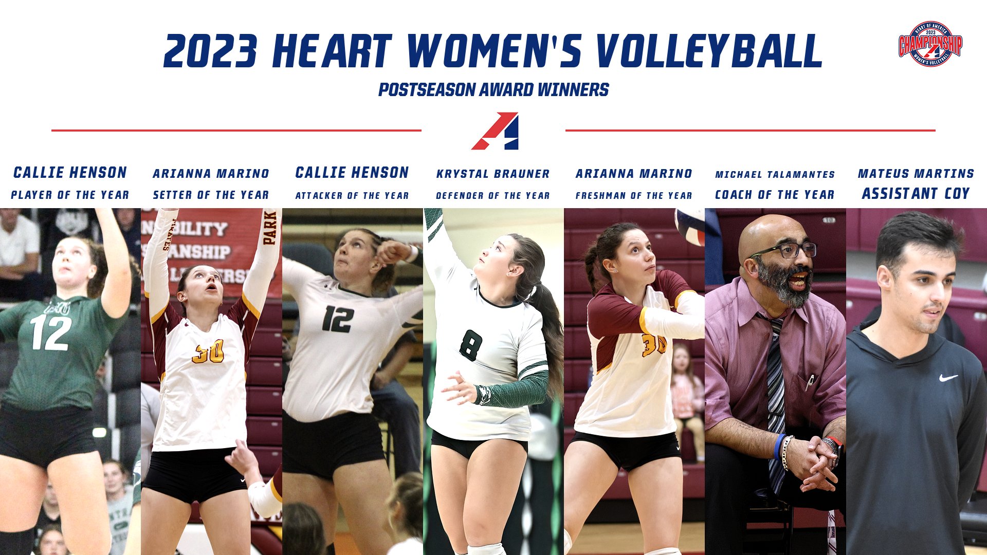 2023 Heart Women&rsquo;s Volleyball All-Conference Teams and Postseason Awards Announced