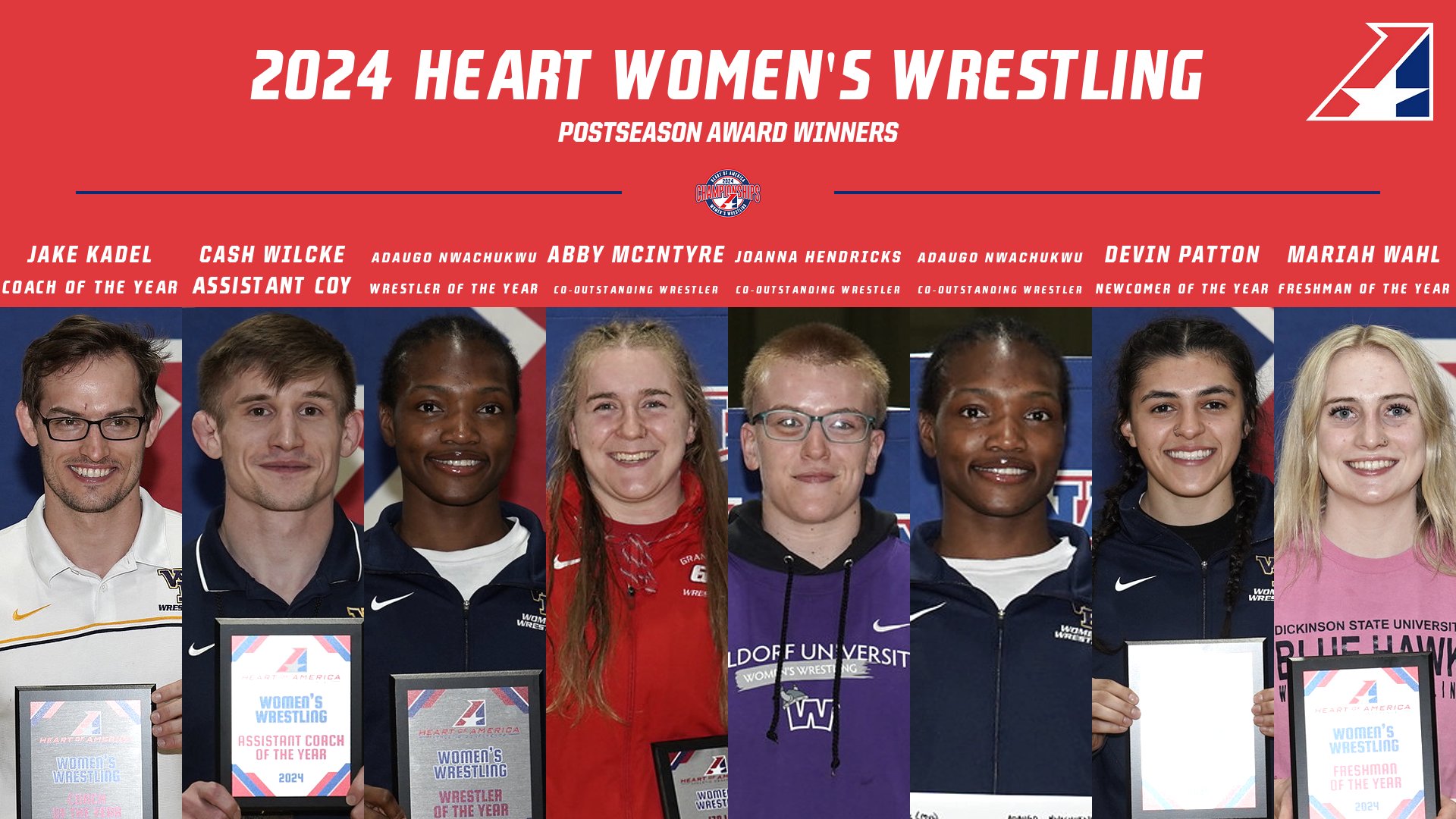 Heart Announces 2024 Women's Wrestling Postseason Awards